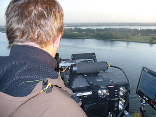 Camera's van Duitse TV in luchtballon